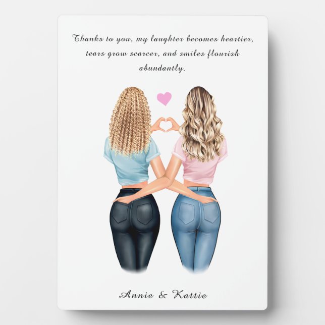 Custom gift Friendship quote Friendship print Plaque (Front)