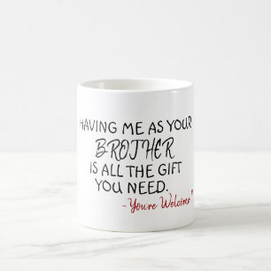 Custom gift idea for brother sister funny coffee mug