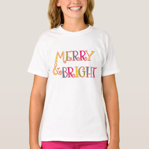 Custom Gift Ideas, Christmas Merry & Bright kids T-Shirt