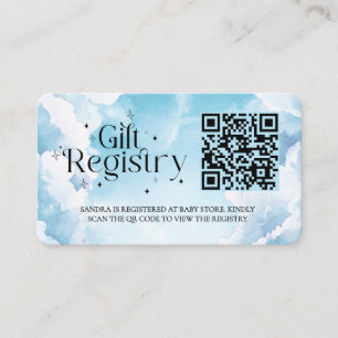 Custom Gift Registry QR code Baby Shower Enclosure Card
