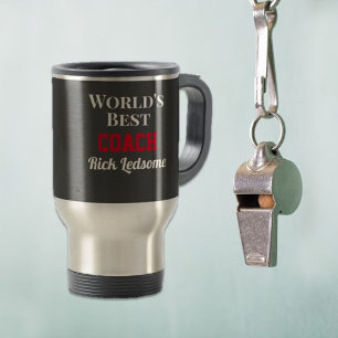 Custom gift! World's best coach Travel Mug