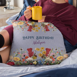 Custom Gifts for 21 Year Old Female Pastel Blue Cushion