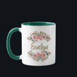 Custom Gifts for Her | Personalised Name Mug<br><div class="desc">Personalizable name mug with watercolor flowers. A great gift for bridesmaids,  maid of honour,  mum,  grandma,  teachers,  nurses,  or anyone who likes flowers!</div>