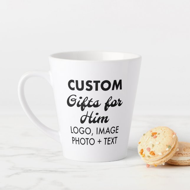 Custom Gifts for Him Large Latte Mug 12oz. (In Situ)