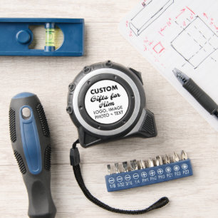 Custom Gifts for Him Silver Black 16' Tape Measure 1