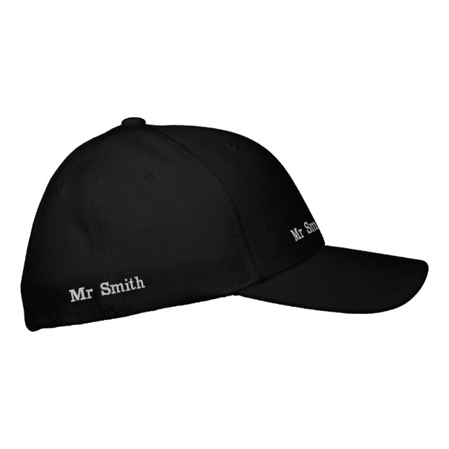 custom gifts, mr and mrs gift personalised couple, embroidered hat (Right)