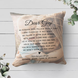 Custom Gigi Message Photo Modern Mother's Day Cushion