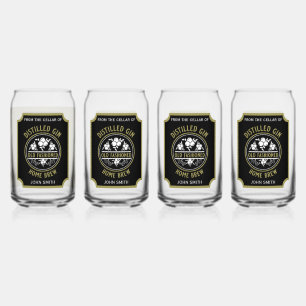 Custom Gin Bottle Can Glass