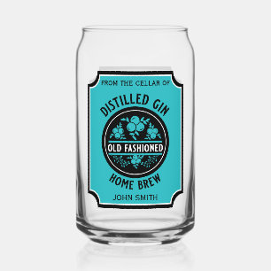 Custom Gin Bottle Can Glass