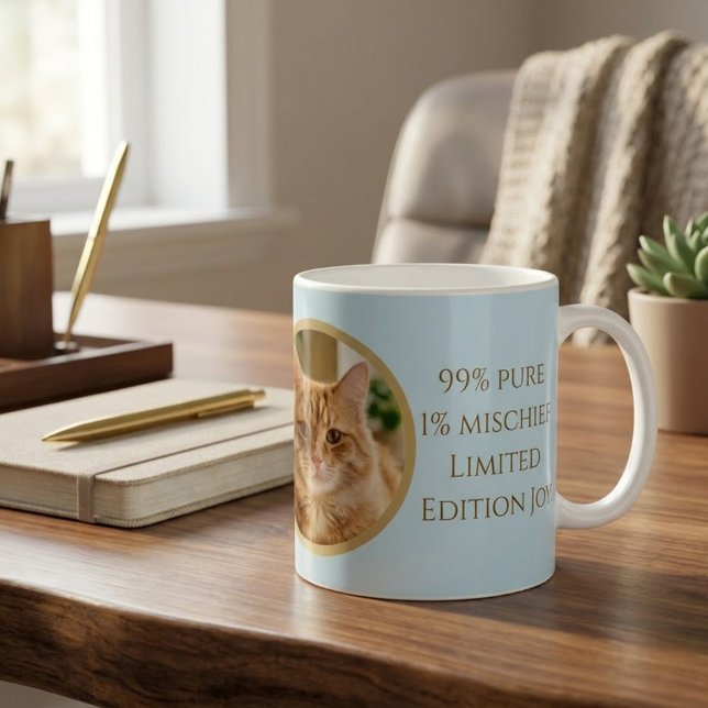 Custom Ginger Cat Photo and Name Coffee Mug (Creator Uploaded)