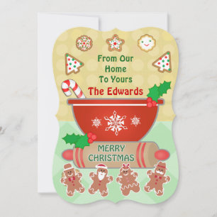Custom Gingerbread Christmas Cookies Greeting Card