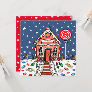 Custom Gingerbread House Christmas Invitation