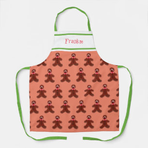 Custom Gingerbread Man Christmas Apron