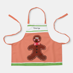 Custom Gingerbread Man Christmas Apron