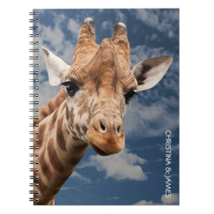Custom Giraffe Personalised Notebook
