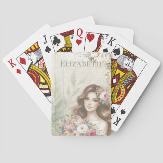 Custom Girl Personalised  Playing Cards