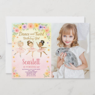 Custom Girl’s Ballet Invite with photo