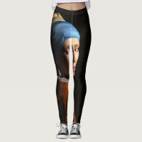 Custom Girl With A Pearl Earring leggings