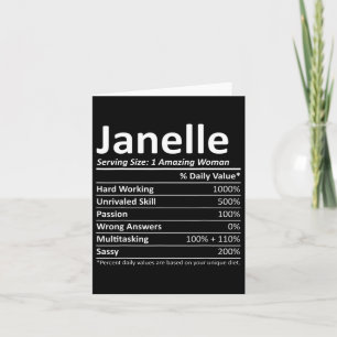 Custom Girl Women Mum Fun Birthday Nutrition Facts Card