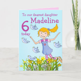 Custom girl's birthday card "spring’s in the air"