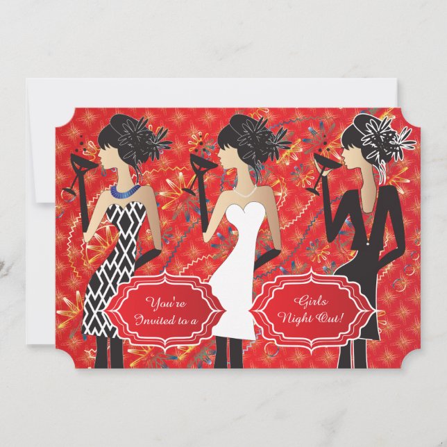 Custom Girls Birthday Party Invitation (Front)