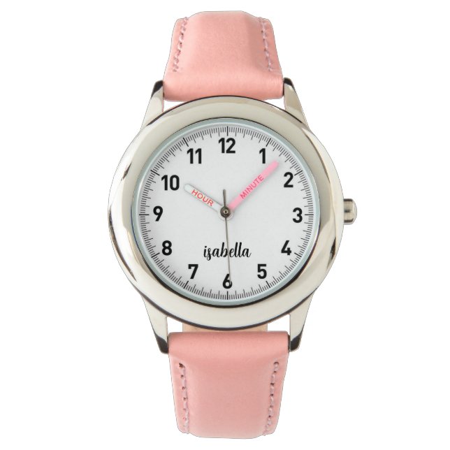 Custom Girls Name  Glitter Strap Kids Watch (Front)