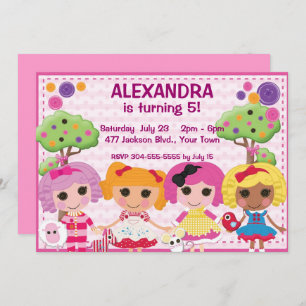 Custom Girls Ragdoll Birthday Party Invitation
