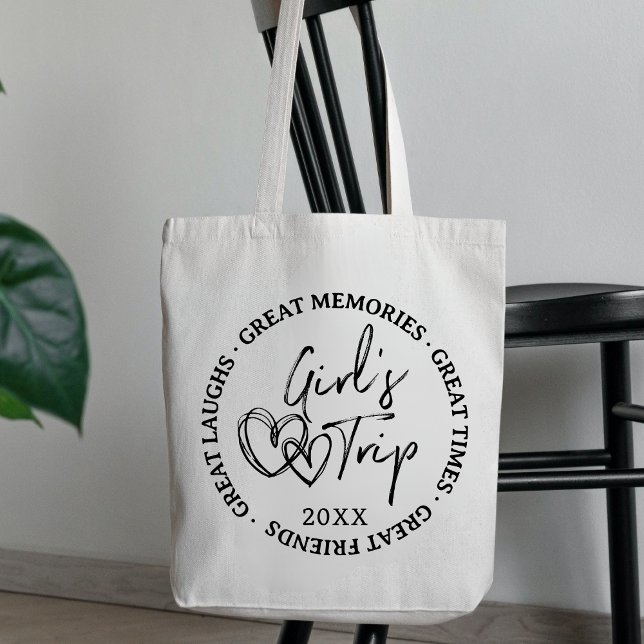 Custom Girls Trip 2025 Women Girl Vacation Weekend Tote Bag (Creator Uploaded)