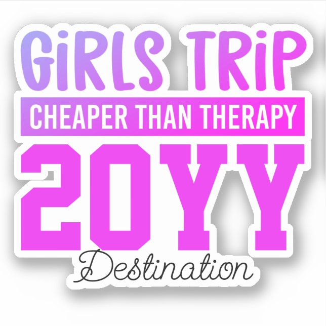 Custom Girls Trip Cheaper Than Therapy Ombre (Front)