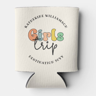 Custom Girls Trip Cute Girls weekend vacation Can Cooler