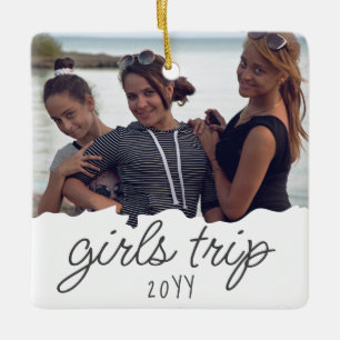 Custom Girls Trip   Girls weekend Getaway Souvenir Ceramic Ornament