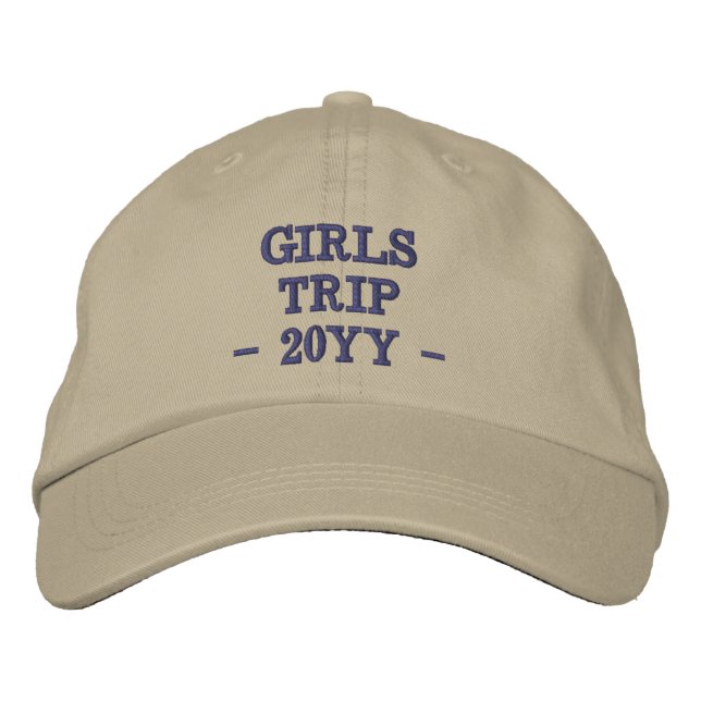 Custom Girls Trip | Girls Weekend Vacation Embroidered Hat (Front)
