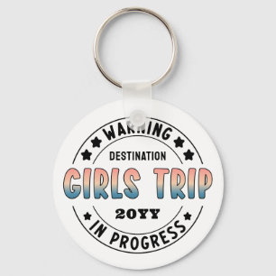 Custom Girls Trip in Progress Gradient Funny Key Ring