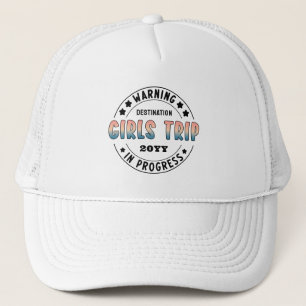 Custom Girls Trip in Progress Gradient Funny Trucker Hat