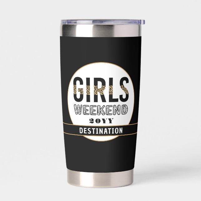 Custom Girls Weekend Girls Trip Vacation Insulated Tumbler (Left)