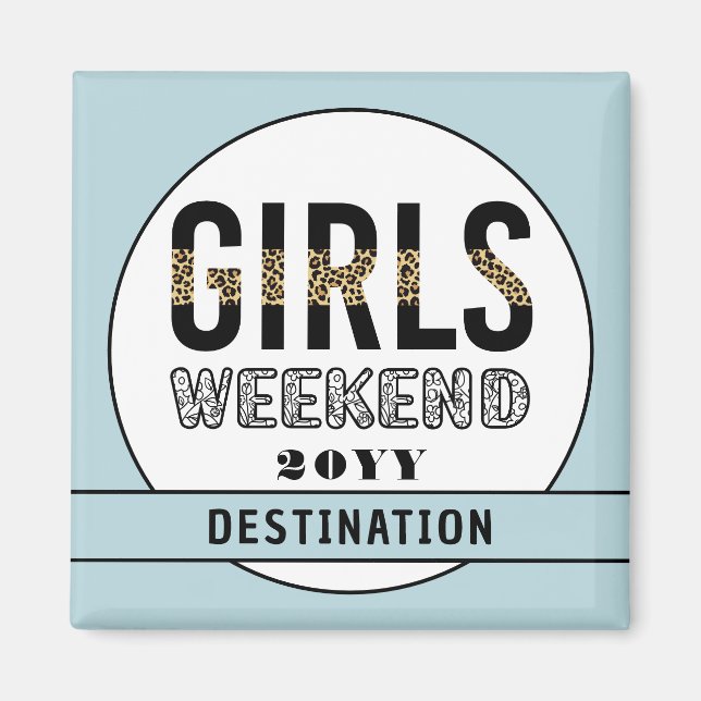 Custom Girls Weekend Girls Trip Vacation Magnet (Front)