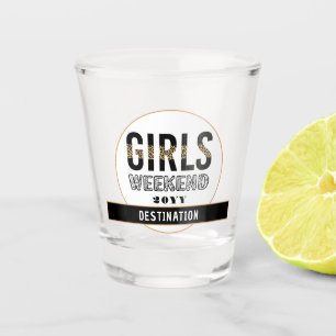 Custom Girls Weekend Girls Trip Vacation Shot Glass