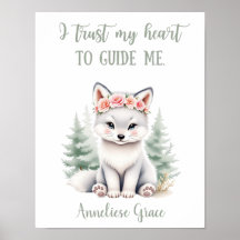 Custom Girls Woodland Wolf Quote Nursery