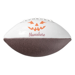 Custom Girly Jack O Lantern Pumpkin Halloween Football