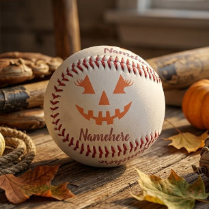 Custom Girly Jack O Lantern Pumpkin Halloween Softball