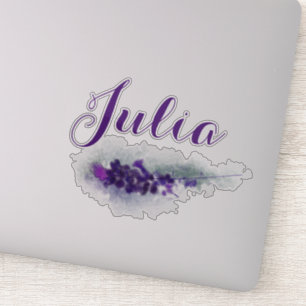 Custom Girly Script Name Purple Lavander Flowers
