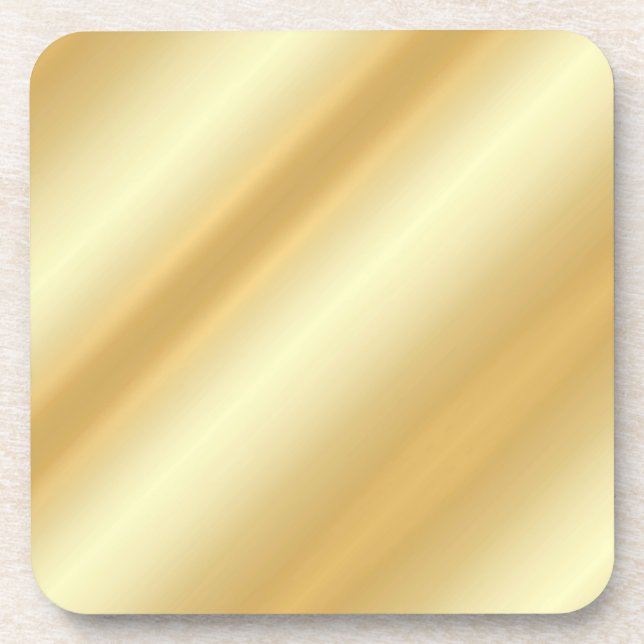 Custom Glamour Faux Gold Blank Modern Template Coaster (Front)