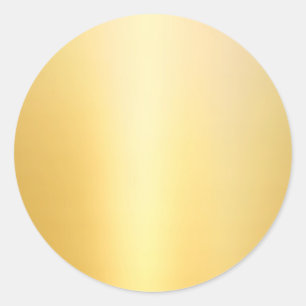 Custom Glamourous Gold Blank Template Classic Classic Round Sticker
