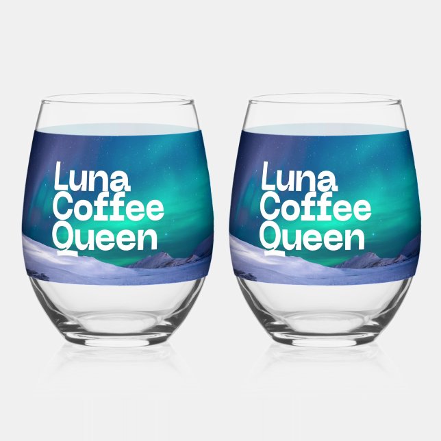 Custom Glass Cup | Personalised Clear Drinking Gla (Front)