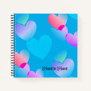 Custom Gliding Blue "Heart to Heart" Journal