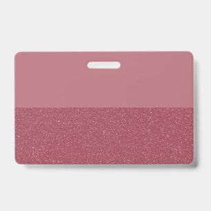 Custom Glitter Badge – Rose Gold Bottom ID Badge