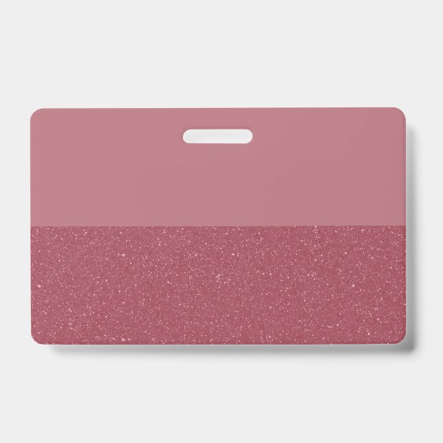 Custom Glitter Badge – Rose Gold Bottom ID Badge (Front)