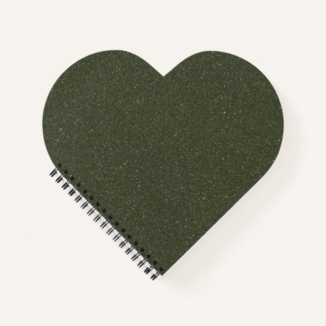 Custom Glitter Heart Spiral Notebook (Front)