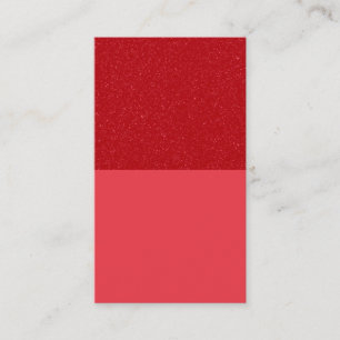 Custom Glitter Tomato Red Block Flat Place Card