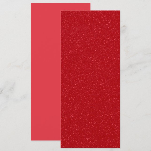 Custom Glitter Tomato Red Flat Card (Front/Back)